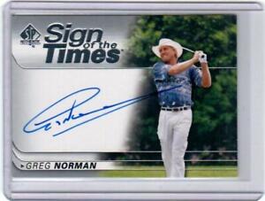 2021 SP AUTHENTIC GOLF GREG NORMAN SIGN OF THE TIMES AUTO RARE SHORT PRINT?