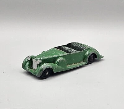 Cupé deportivo vintage Dinky Toys 38C Lagonda verde hecho en Inglaterra Foto 1 de 4