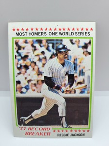 1978 Topps Reggie Jackson #7 Record Breaker Yankees EX CONDITION 