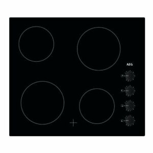 AEG HK614000CB Black 60cm Side Control Four Zone Ceramic Electric Cooker Hob