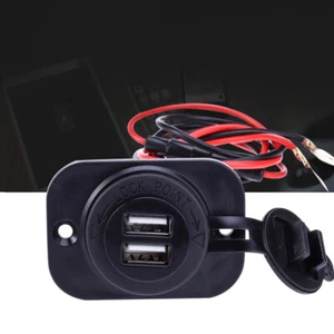 12V Car Motorcycle Dual USB Adapter Cigarette Lighter Socket Power Plug for - Photo 1 sur 12