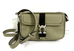 Coach Beck Leather Slim Crossbody Moss Green NWT - Picture 1 of 10