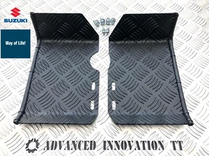 Suzuki LT50 Aluminium Schachbrett Fußplatten Knöchelschutz. Fußschutz.  Schwarz - Bild 1 von 1