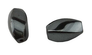 Pack of 8 Hematite 14x8mm Oval Twist Bead (37887-133) - Picture 1 of 2