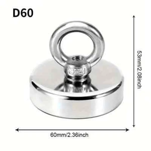 New Magnet 120Kg Salvage Recovery Neodymium Strong Hook Fishing Treasure Hunting - Picture 1 of 7
