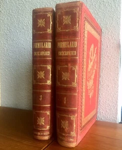 1889 FORMULARIO ENCICLOPÉDICO MEDICINA FARMACIA VETERINARIA I y III - Imagen 1 de 12