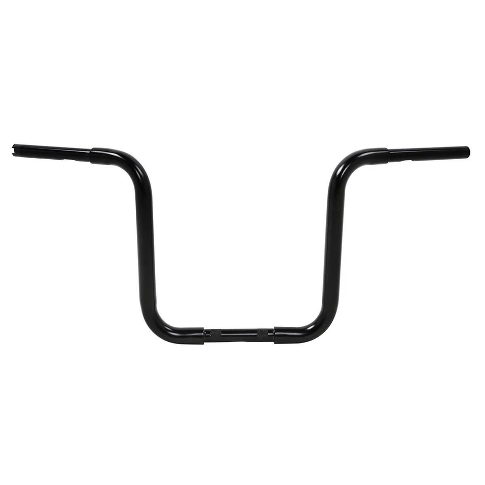 Black 14" Rise 1-1/4" Hanger Iron Handlebar Fit for Harley-Davidson Sportster XL - Image 1 of 4