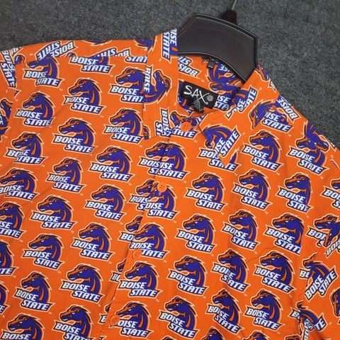 Boise State Broncos Shirt Mens Extra Large All Over Print NCAA Football Orange Cover