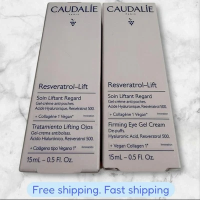 PARA 2 Caudalie Resveratrol-Lift Crema Gel Reafirmante Desinfugante para Ojos 0.5 Fl. Oz NUEVO Foto 1 de 2