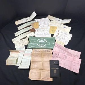 Riesiges Gruppenlot 1950er EDNA, TEXAS Jackson County Banktasche, Schecks, Quittungen usw. - Bild 1 von 22