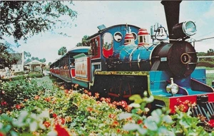 Vintage Florida Chrom Postkarte Tampa Transveldt Eisenbahn Serengeti Busch - Bild 1 von 2