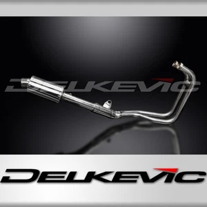 KAWASAKI ER5 1996-07 FULL EXHAUST SYSTEM 225mm STAINLESS OVAL SILENCER - Picture 1 of 4