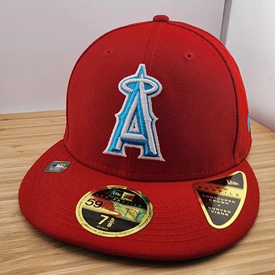 Los Angeles Angels Hat Cap, 2024 Father's Day, Low Profile, New Era 5950, 7 5/8 - Image 1 of 4