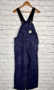 Mono de lona CARHARTT azul marino FR 30 x 30 para hombre - Imagen 1 de 9