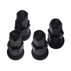 Black Valve Stems Caps NEW Universal 4PCS - Picture 1 of 2