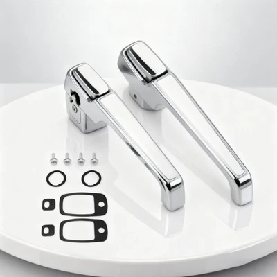 67-72 Chevrolet C/K Pickup Truck Outside Door Handle Chrome PAIR C10 SuburbanJAn Foto 1 de 4