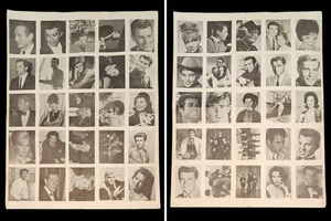 Vintage 1960s Celebrity 2-Sided Fold-Out Poster 19x25 – Liz Taylor, James Dean - Picture 1 of 3