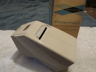 NICE Vintage Pana-Vue I Slide Viewer for 35mm 2X2 slides by Sawyers Original BOX - Image 1 of 4