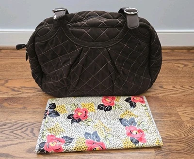 Bolso de Pañales Vera Bradley Bolso Oh Baby Cambiador Almohadilla Acolchada Microfibra Espresso Foto 1 de 4