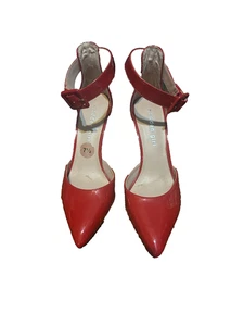 Madden Girl Red Heels Pointed Toe Stiletto Shoes Ankle Strap Size: 7.5 - Picture 1 of 5