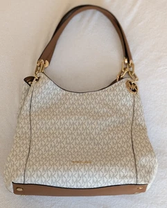 Michael Kors Schultertasche Fulton Signature Logo Large - Vanilla - Bild 1 von 15