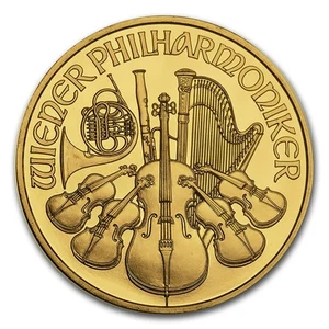 1 oz Gold Austrian Philharmonic Coin Random Year - Picture 1 of 2