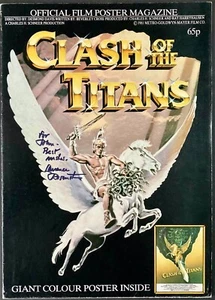 Clash of the Titans Official Movie Poster Magazine SIGNED Ray Harryhausen 1981 - Picture 1 of 8