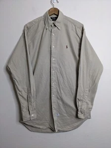 Vintage Polo Ralph Lauren Shirt Mens S Small Beige Pony Business Casual 90s Y2K - Picture 1 of 12