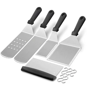 Griddle Accessories Kit of 5 Heavy Duty Metal Spatula Professional Stainless ... - Picture 1 of 7