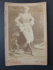 Antique 1890's Newsboy Burlesque Cabinet Photos N566 #20 Sadie Kirby