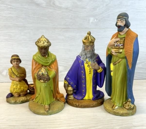 Holland Mold Nativity Wise Men King Vintage Figures Hand Painted Set of 4 - Picture 1 of 19