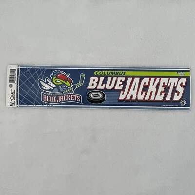 Vintage 90s Y2K 2000 Columbus Blue Jackets NHL Hockey 12” Bumper Sticker Decal - Image 1 of 4