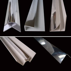 Chrome 10mm PVC Cladding Trims Kitchen Bathroom Ceiling Waterproof 2.4m - Picture 1 of 22