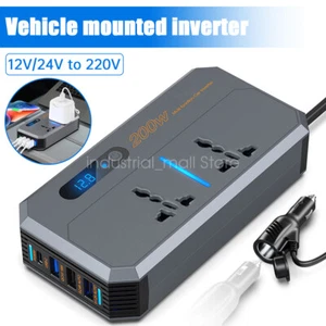 200W Charging Power Inverter Car Socket DC AC USB Fast Charger Power Adapter CN - Picture 1 of 16