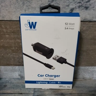 🛑 Cable de luz puerto USB cargador de coche inalámbrico solo 4 pies nuevo - ¡¡CAJA DESGASTADA!!️ Foto 1 de 3