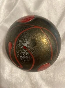 Boda Artist Collection Paperweight Signed B Vallien Iridescent Bronze Red 98112 - Picture 1 of 9