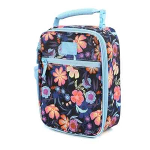 Fulton Bag Co. Bolso de Almuerzo Aislado Vertical Azul Floral TOTALMENTE NUEVO Con Etiquetas B7 - Imagen 1 de 3