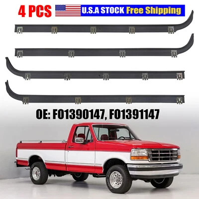 Комплект уплотнительных ремней для окон дверей 1987-1997 Ford F150 F250 F350 4 шт. - Изображение 1 из 4