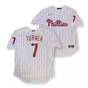 Trea Turner Autographed Philadelphia Phillies Nike Baseball Jersey Beckett - Picture 1 of 3