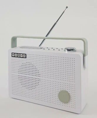 Radio Digital Dab+ FM Kabellos Tragbar Wecker LCD Display Lenco PDR-030WH, Neu - Bild 1 von 4