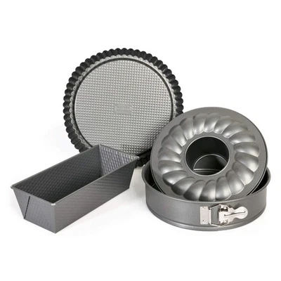 Gourmet Backformen Set 4-teilig, Backset mit 3 Kuchenformen antihaftbeschicht... - Bild 1 von 4