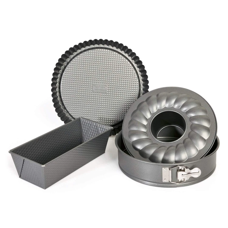 Gourmet Backformen Set 4-teilig, Backset mit 3 Kuchenformen antihaftbeschicht... - Bild 1 von 4