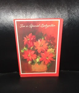 NOS BIGLIETTO DI AUGURI DI NATALE BABYSITTER VINTAGE DISTINTIVO - Foto 1 di 1