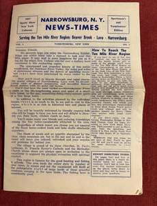 VINTAGE Narrowsburg, N.Y. News-Times 1957 New York Coilseum Edition 8 Seiten - Bild 1 von 4