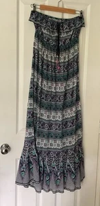 Monsoon Boho Hippy Cotton Maxi Off shoulder Sun Dress S - Picture 1 of 18