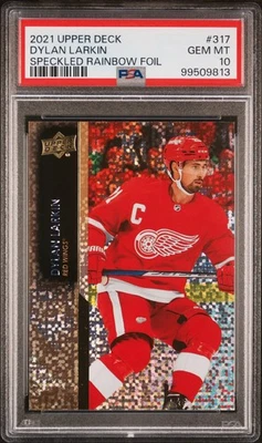 2021-2022 UD SPECKLED RAINBOW FOIL #317 DYLAN LARKIN PSA 10 - Image 1 of 2