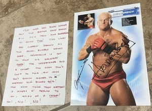 RARE! WWE Heidenreich Ring Used Undertaker Royal Rumble 2005 Casket Match Poem - Picture 1 of 10