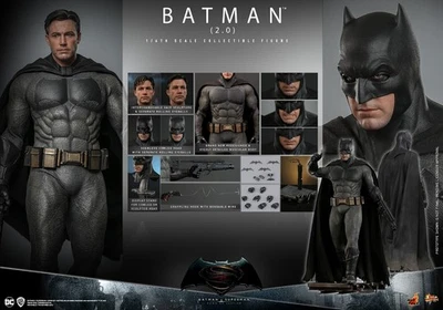 Hot Toys Batman 2.0 Dawn Of Justice 1:6 Scale Figure Ben Affleck MMS731 New 12" - Image 1 of 4