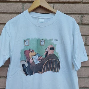 Camisa De Colección Años 90 The Far Side Cómic Just Plain Nuts Terapeuta Dibujos Animados Talla Grande  - Imagen 1 de 7