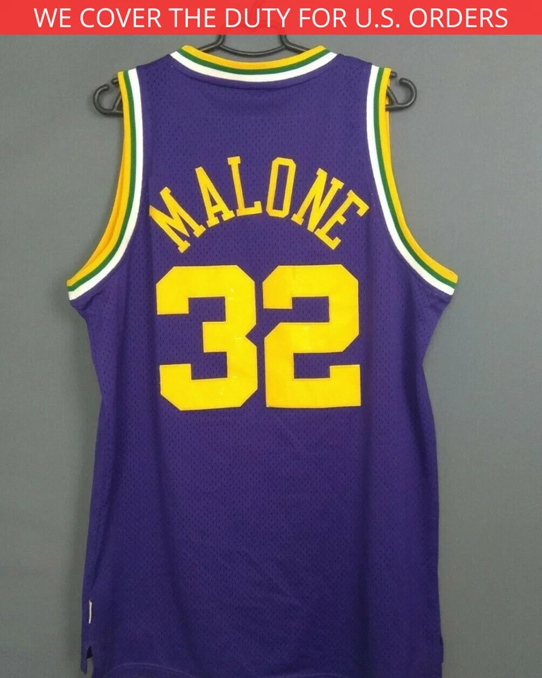 Camiseta Karl Malone Utah Jazz Jersey basquete tamanho GRANDE Adidas ig93 - Imagem 1 de 4